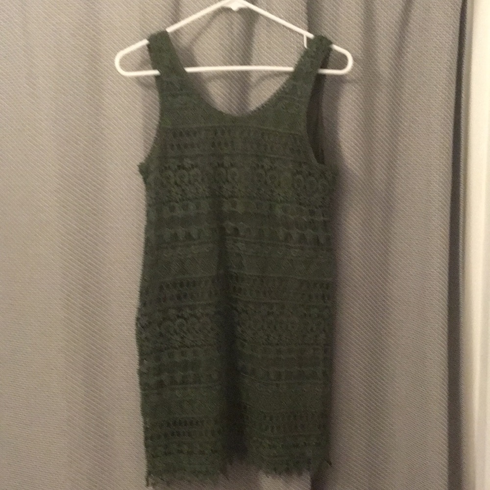 H&M Divided Olive Lace/Crochet Sleeveless Dress